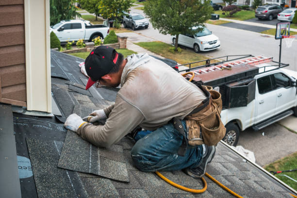 Professional Roofing technician working in Rice, VA